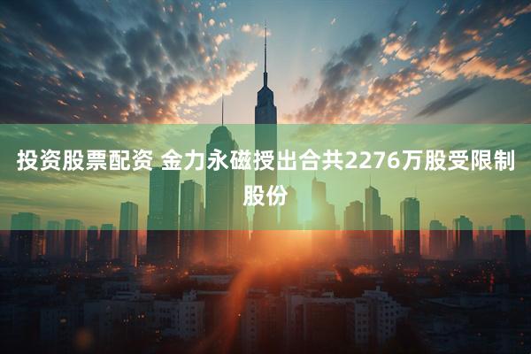 投资股票配资 金力永磁授出合共2276万股受限制股份